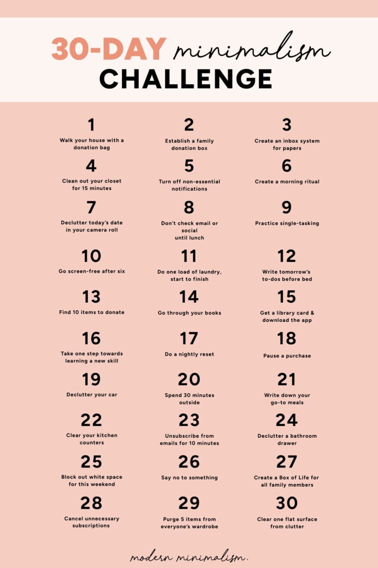 30-Day Minimalism Challenge
