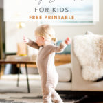 small girl dancing in modern living room how to create a schedule for young kids toddlers with title text overlay
